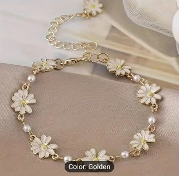 Elegant Daisy Chain Bracelet