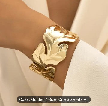 Bracelet 14k Gold Plated Leaf