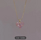 Pink Heart Necklace Zirconia