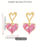 Pink Heart Necklace Zirconia