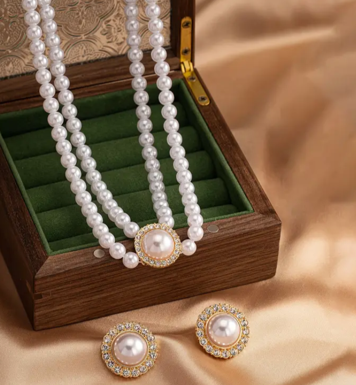 Double Layer Set Pearl&Glass