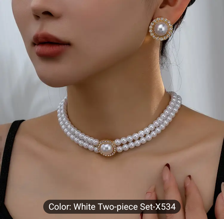 Double Layer Set Pearl&Glass