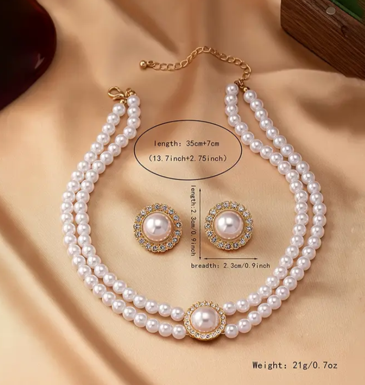 Double Layer Set Pearl&Glass