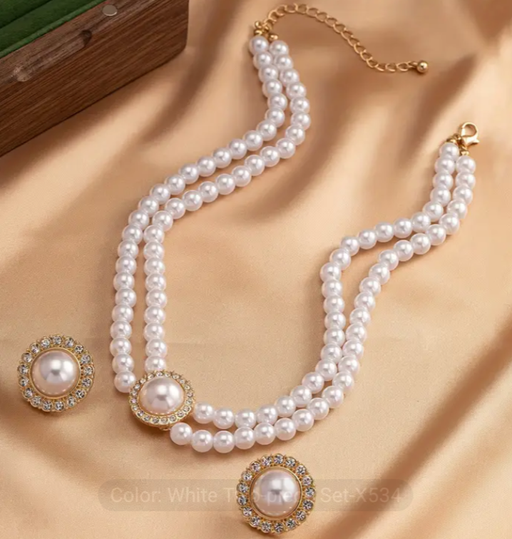 Double Layer Set Pearl&Glass