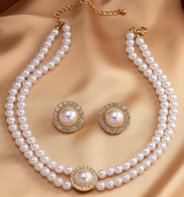 Double Layer Set Pearl&Glass