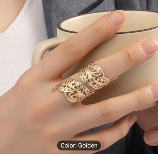 Rotatable Gold Plated Ring